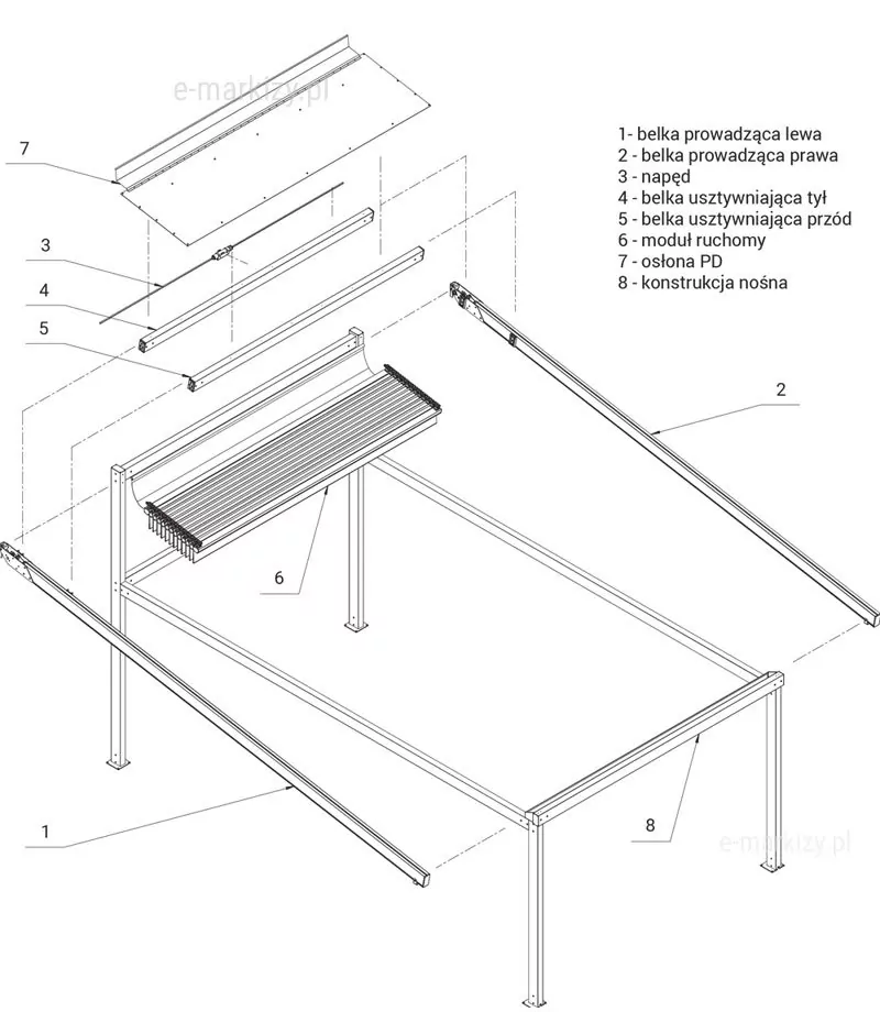 Pergola-Solid-selt-freistehende-Komponenten