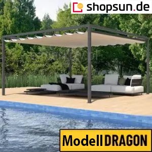 Freistehende Terrassenpergola Dragon