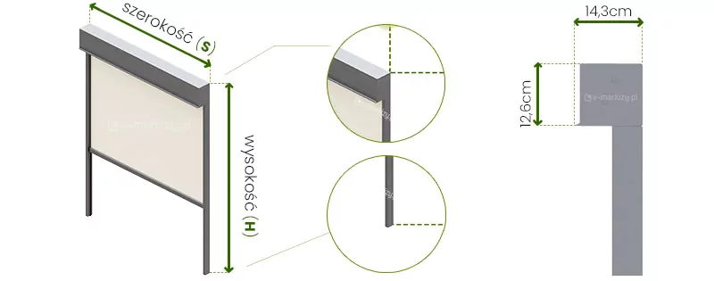 Refleksol 120 Seltdimensionierung, Reflexmessung, Reflexmaße