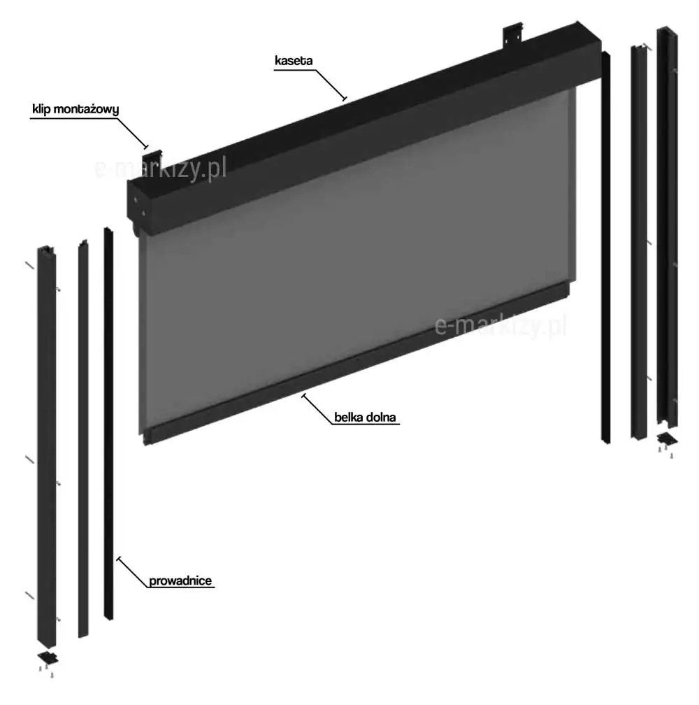 Refleksol 120 ziiip, Refleksol Komponenten, Bodenleiste, Kassette, Befestigungsclip, Führung, Refleksol Ziiip 120 - Technische Daten