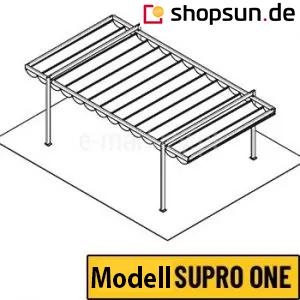 Freistehende Terrassenpergola Supro One