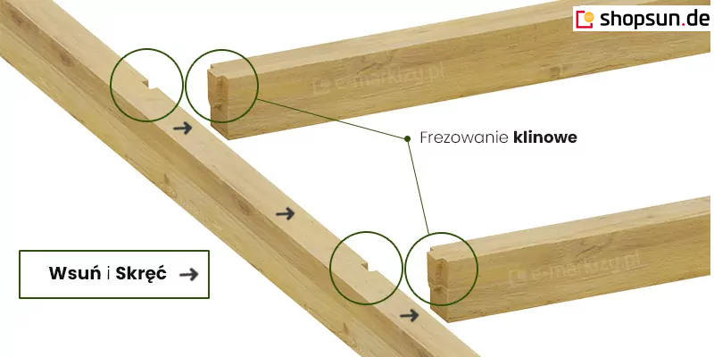 Pergola-Holz-Yuko-Verbindungselemente