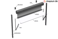 Selt-Fenster-Markisolette, 120 Markisolette, Selt-Markisolette