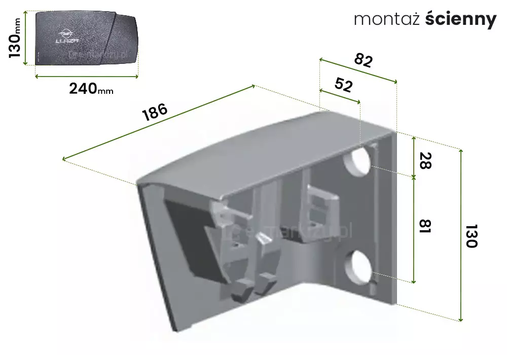 Moderno-Markise zur Wandmontage, Wandhalterung für eine Terrassenmarkise, Vollkassettenmarkise zur Wandmontage width=