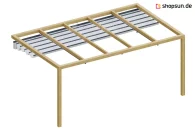 .Holzwand-Pergola-Juko-Roll-Down-Stoffdach