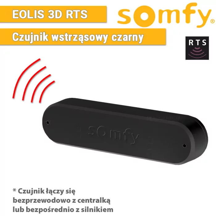 Erschütterungssensor Eolis 3D Black RTS 9013847 von Somfy