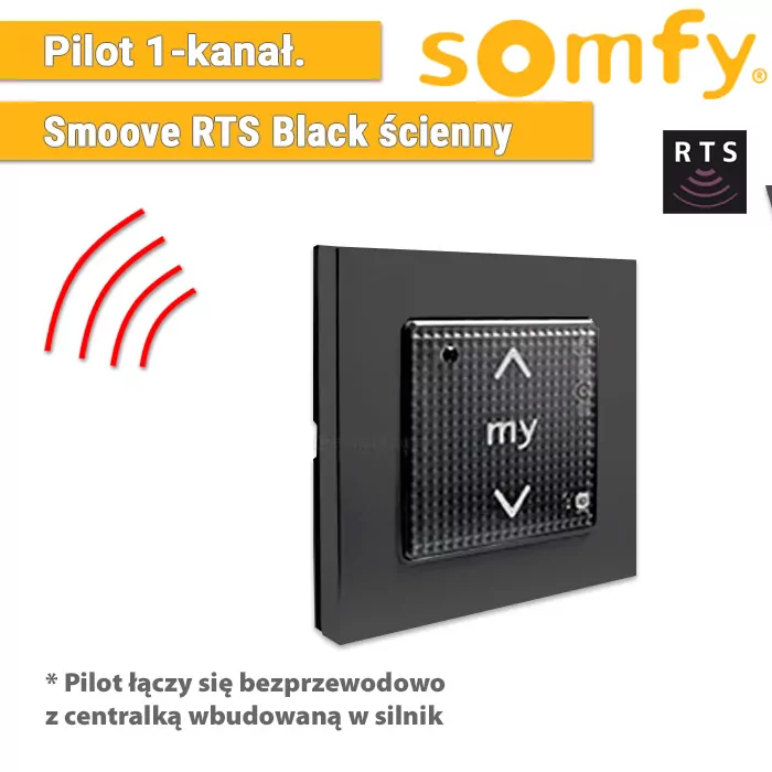 Automatisierung für Refleksol, Somfy Fernbedienung Smoove RTS Black 1810882