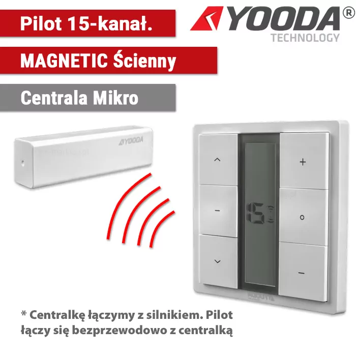 Automatisierung für Refleksol, Yooda Wandfernbedienung Magnetic, Erfolgsgruppe 1711673, Wandfernbedienung MAGNETIC 15-Kanal