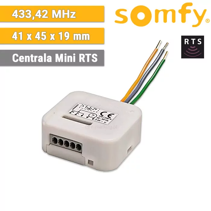 Automatisierung für Refleksol, Somfy RTS-Zentrale für Rollläden 1811244, Mini-RTS-Empfänger zur Steuerung von Rollläden