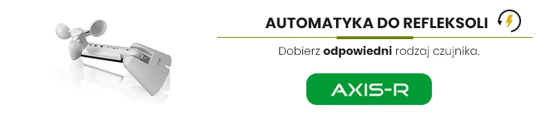 Automatisierung für Senkrechtmarkisen, Sensortyp Axis-R