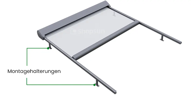 Veranda-Abdeckung, Standardanzahl der Halterungen - Möglichkeit, zusätzliche Halterungen zu erwerben