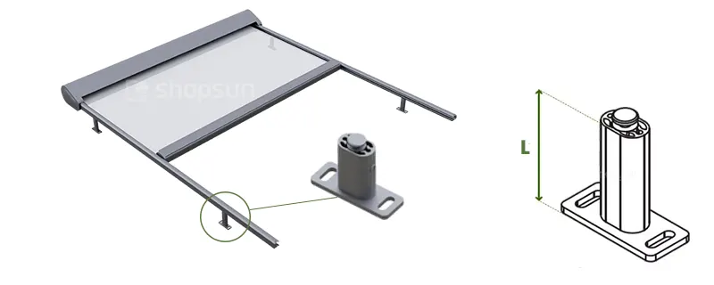 Fester Halter für das Veranda-System - Standard 80mm - andere Haltergrößen auf Bestellung erhältlich